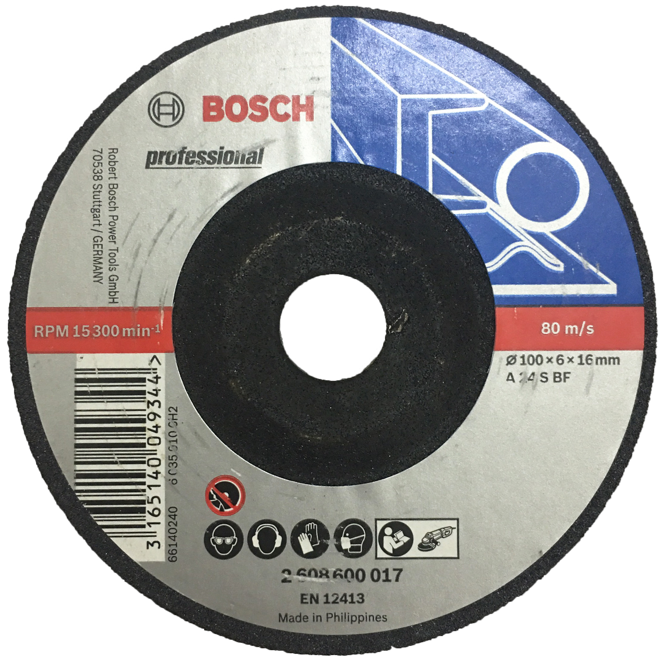 Bộ 5 lưỡi đá mài sắt Bosch 100x6x16mm