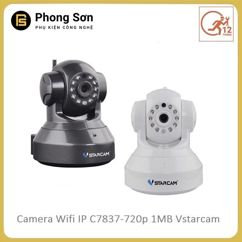 Camera  wifi ip C7837 720p Vstarcam (màu đen+trắng )