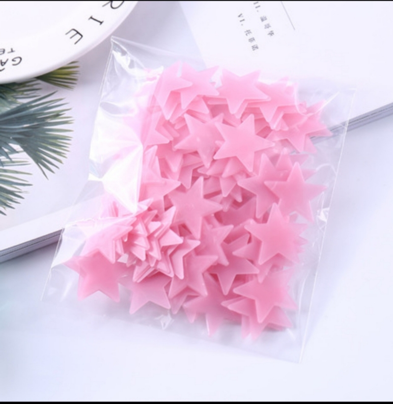 Bịch 100 Ngôi Sao Dạ Quang Phát Sáng Trang Trí Phòng