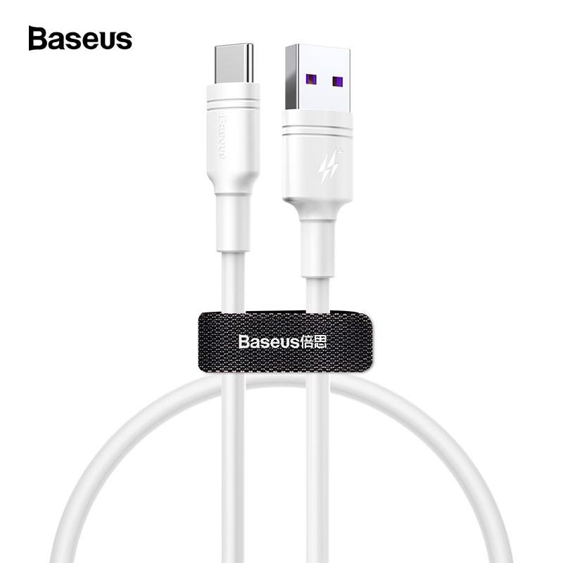 Cáp sạc nhanh Baseus Double Ring Type C cho Huawei/ Samsung S8/9, Note 8/9, Xiaomi (5A Huawei Super Quick charge / Quick Charge 3.0)