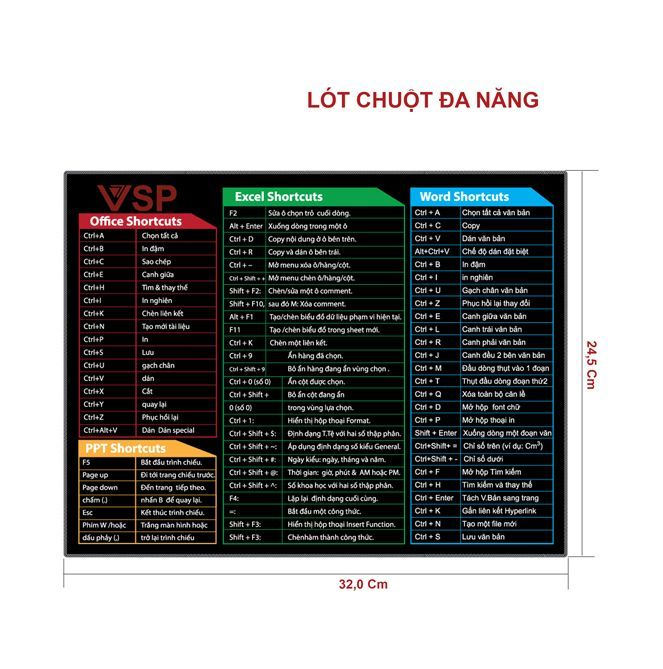 Miếng lót chuột đa nhiệm kích thước 32x24.5cm