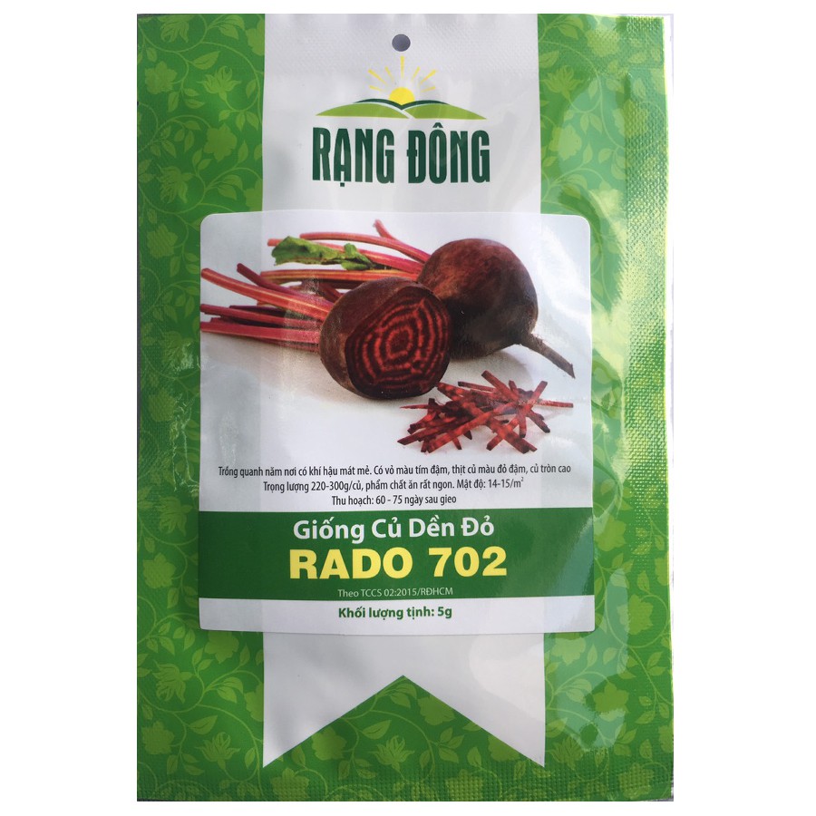 Gói Hạt Giống Củ Dền Đỏ 5Gram Rạng Đông