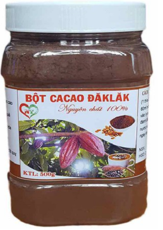 Bột Ca Cao nguyên chất, hộp 500gram