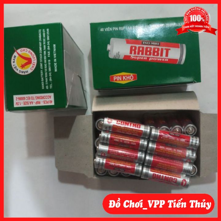 Pin tiểu con thỏ aa sét hộp 20 đôi