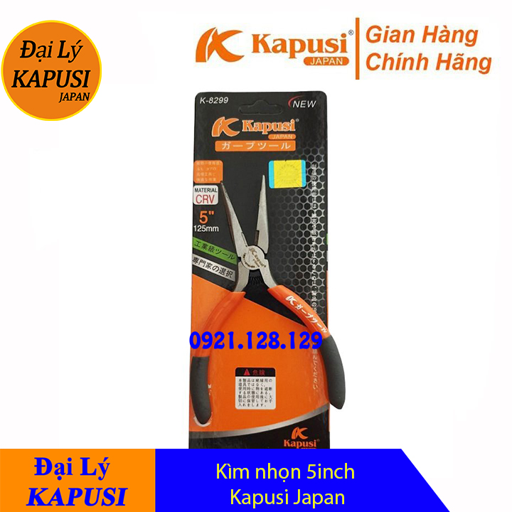 Kìm mini, kềm mỏ nhọn kapusi 5 inch kapusi japan