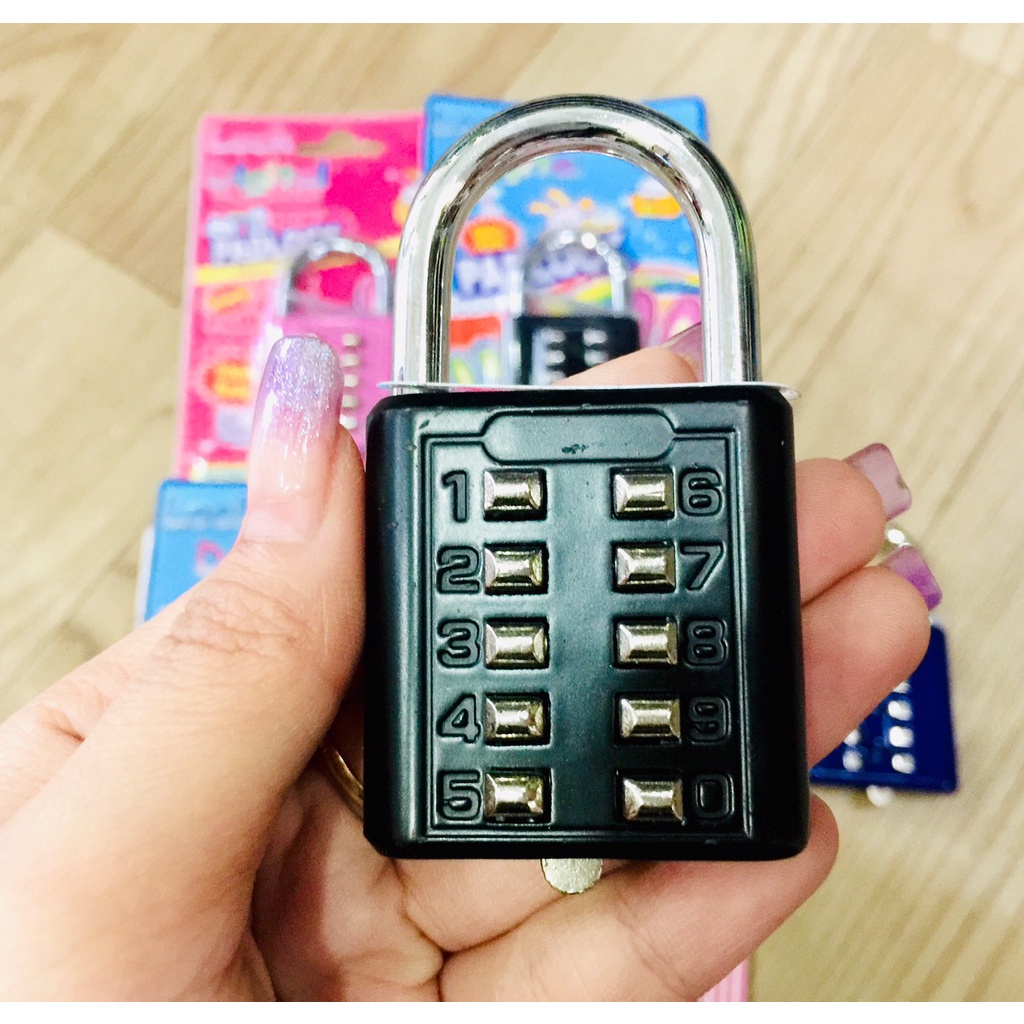 Ổ khóa số bấm 10 số 4cm padlock chính hãng