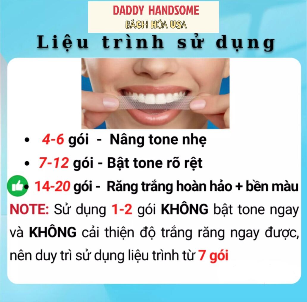 (Combo 5 gói ) Miếng Dán Trắng Răng Crest 3D White Professional Effects siêu trắng Mỹ