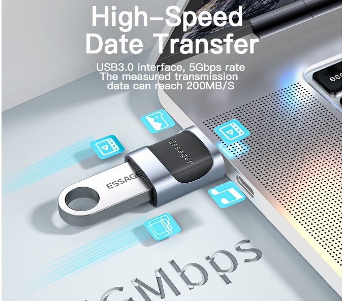 Đầu chuyển đổi Essager USB C sang Type A chuyên dụng
