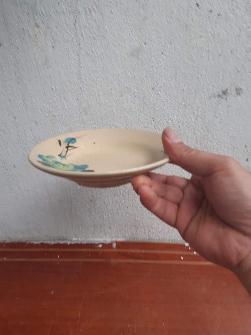 dĩa sành 15 cm hoa ngoc bích 5 cái