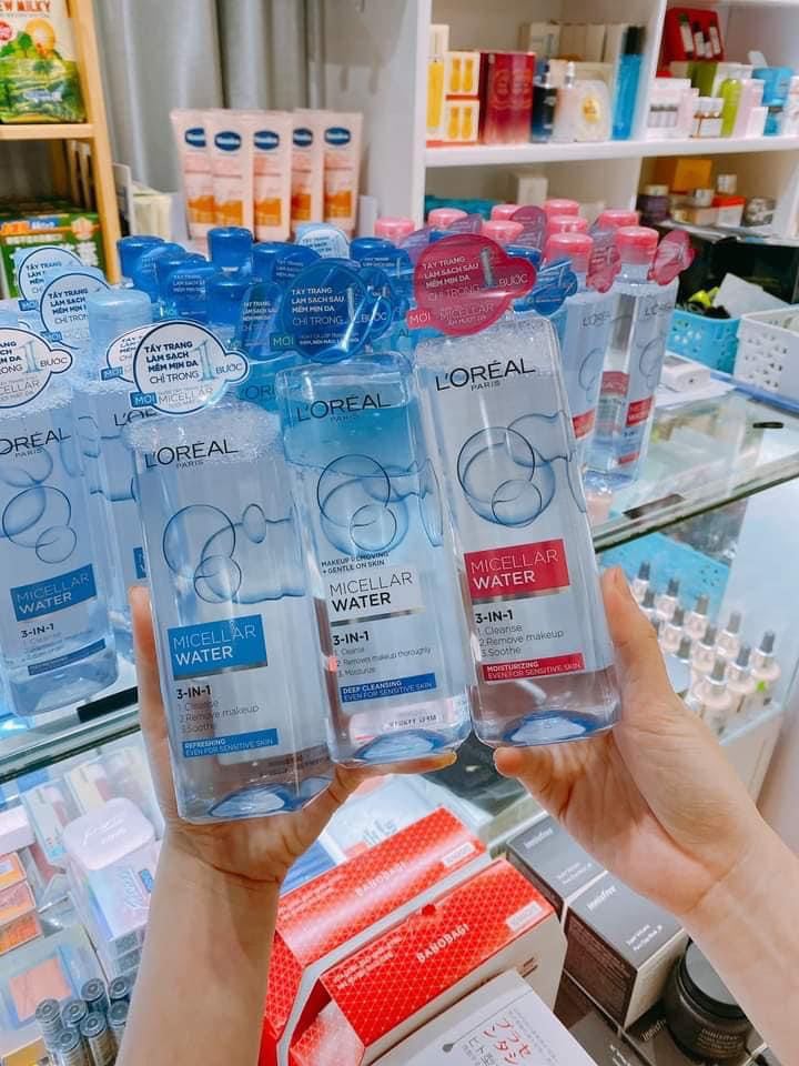 [HCM]Nước tẩy trang Loreal - LOreal Paris 3-in-1 Micellar Water 400ml