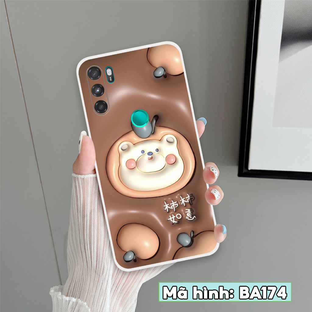 Ốp lưng Vsmart Active 3, ốp điện thoại vsmart, vinsmart hình 3D gấu nâu gấu Lottso