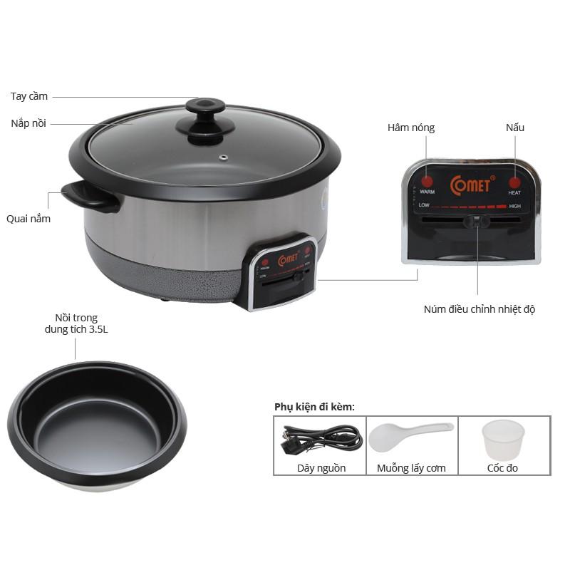 NỒI LẨU ĐIỆN COMET 7731--3.5 LÍT