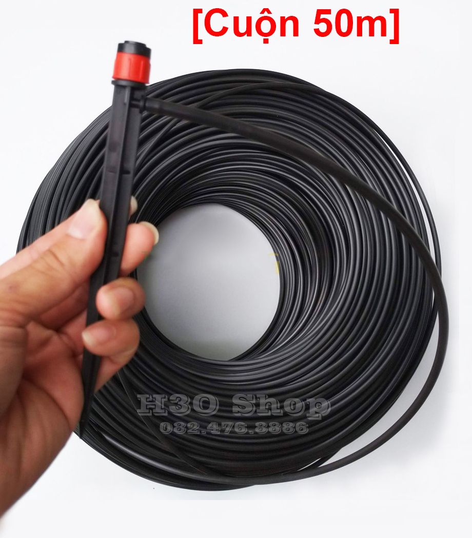 Cuộn 50m - ống dây tưới cây pe / ldpe 6mm loại tốt - dây 6mm
