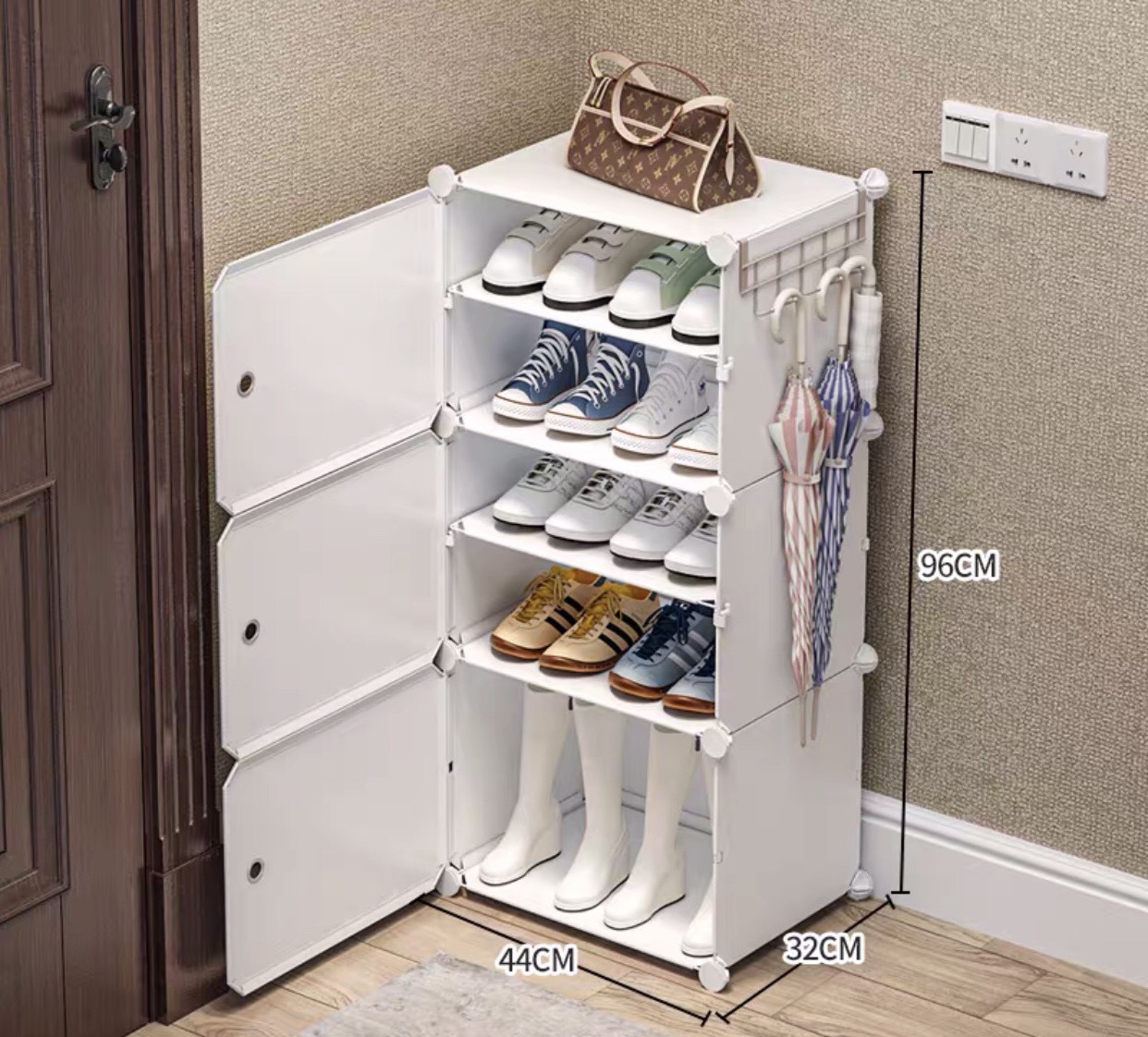 -tổng kho tủ nhựa lắp ghép để giày 5 ngăn siêu đẹp kích thước 96x44x32cm