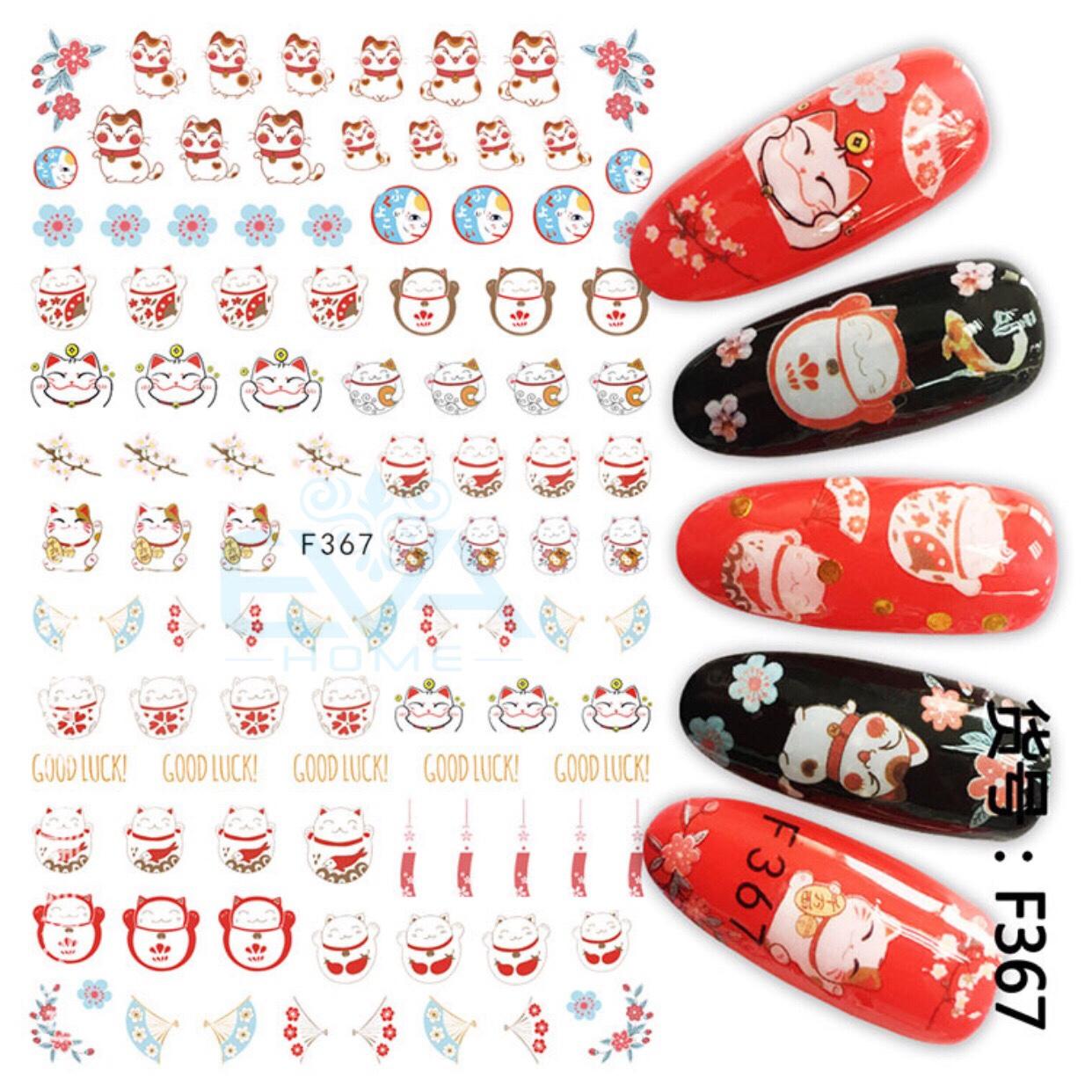 STICKER DÁN MÓNG TAY HOẠ TIẾT TẾT ĐÓN XUÂN 2