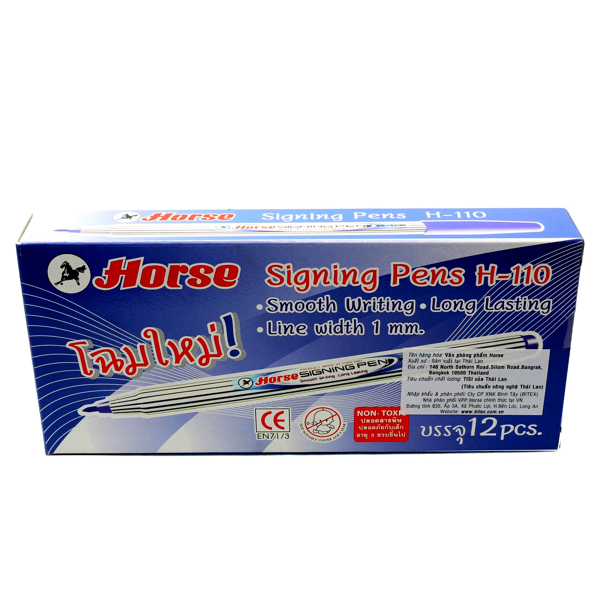01 Bút Lông Sọc Thái Lan H110 - Horse