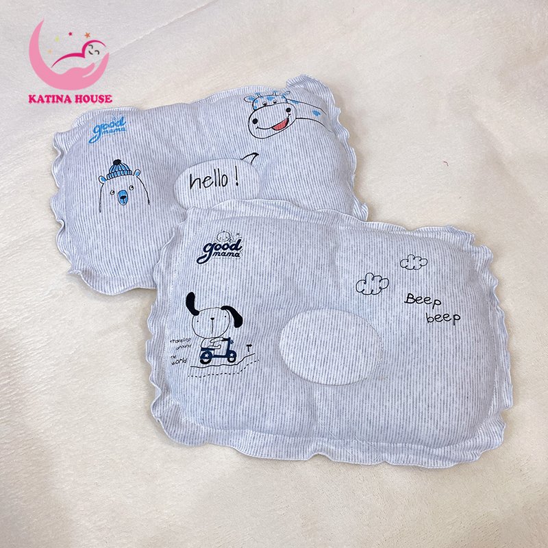 Pillow for baby newborn goodmama, concave pillow top 20x30cm, cotton cloth quiet soft smooth cool, breathable, no lumps