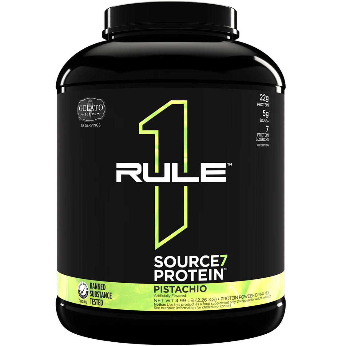 Bột Cung Cấp 7 Loại Protein Vị Kem Gelato RULE 1 SOURCE7 PROTEIN 5LBS