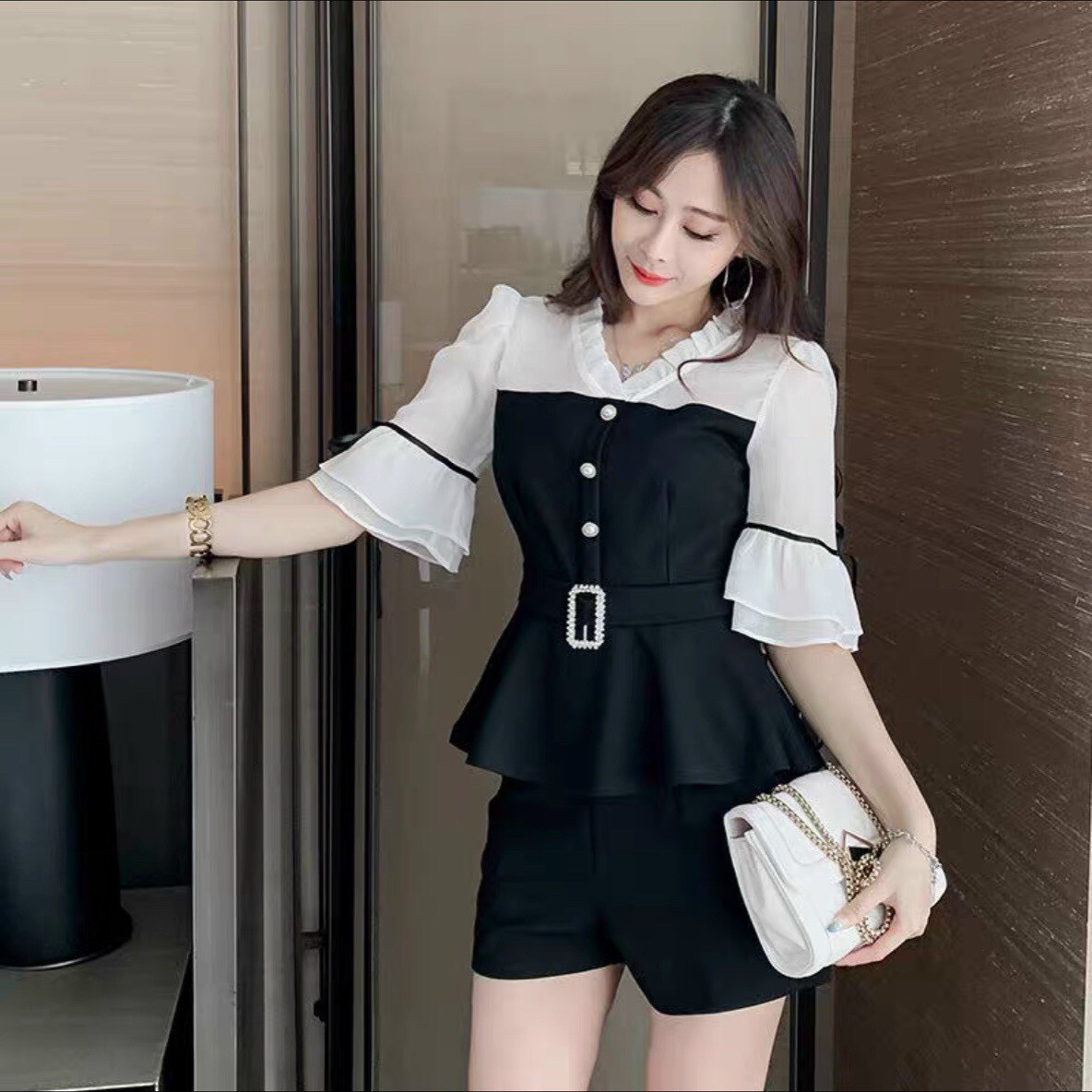 SET BỘ POLY 2 DA PHỐI VOAN SIÊU XINH TÔN DÁNG CHO CHỊ EM