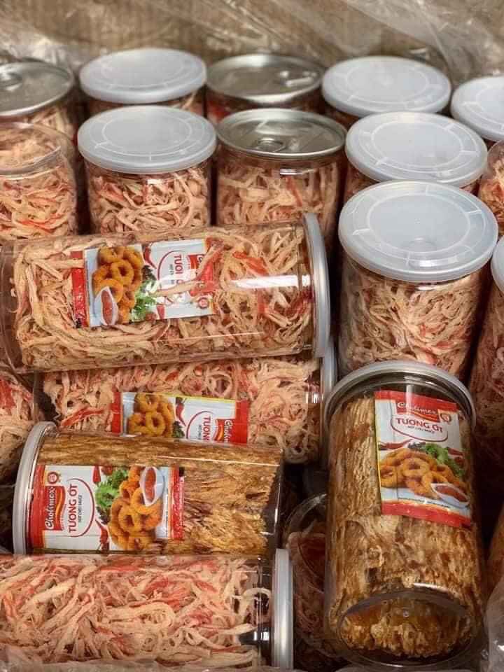 MỰC XÉ SỢ HẤP NƯỚC DỪA 300gr