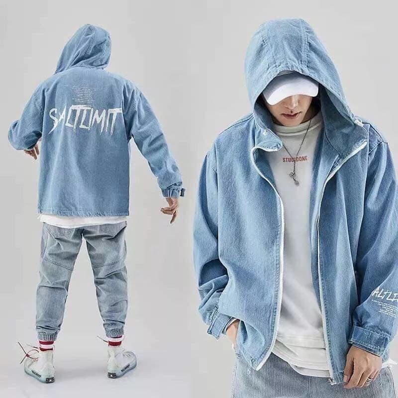 [HCM]ÁO KHOÁC JEAN NAM CAO CẤP HÀN QUỐC CÓ NÓN KHÓA KÉO GIẢM SỐC CHỈ TỪ 129K VOLFASHION