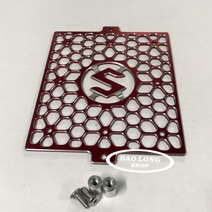 Che két nước CNC nhôm logo S cho Raider FI (loại dày) màu Đỏ