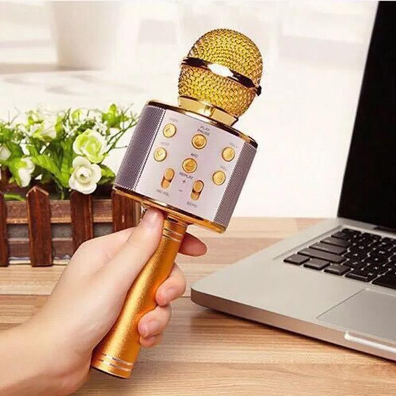 (BT 12T) [Voucher 7% Max 800K]micro karaoke bluetooth giá rẻ, micro hát karaoke không dây, micro hát karaoke bluetooth, mic hát karaoke trên điện thoại WS 858