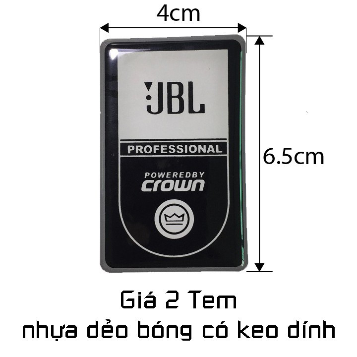 Tem dán thùng loa JBL Crown, giá 2 tem