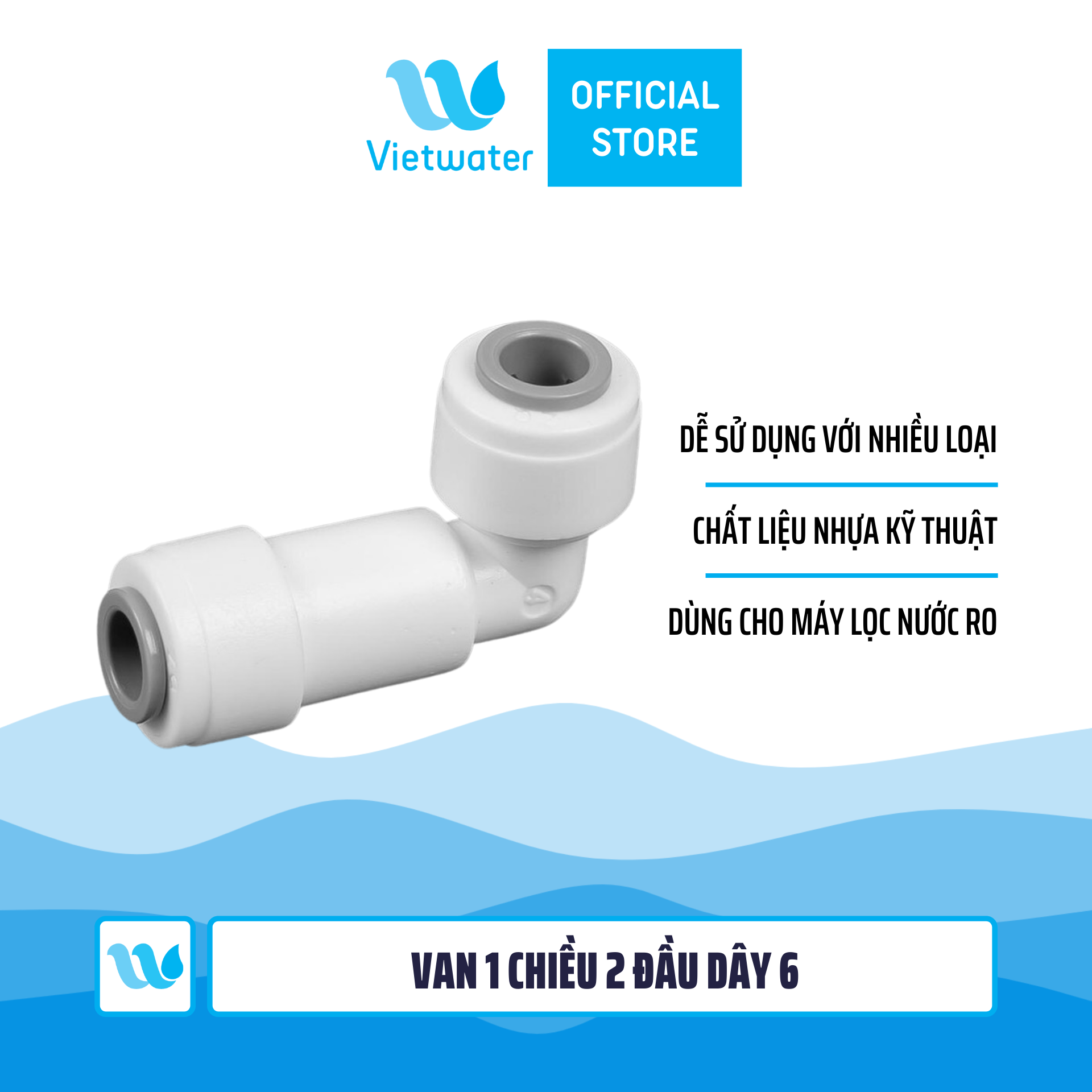 [HCM]Van 1 chiều 2 đầu dây 6 máy lọc nước (Van 1 chiều nối 6-6)