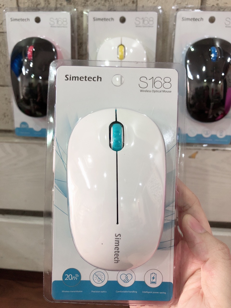 [HCM] CHUỘT KHÔNG DÂY SIMETECH S168 NHIỀU MÀU