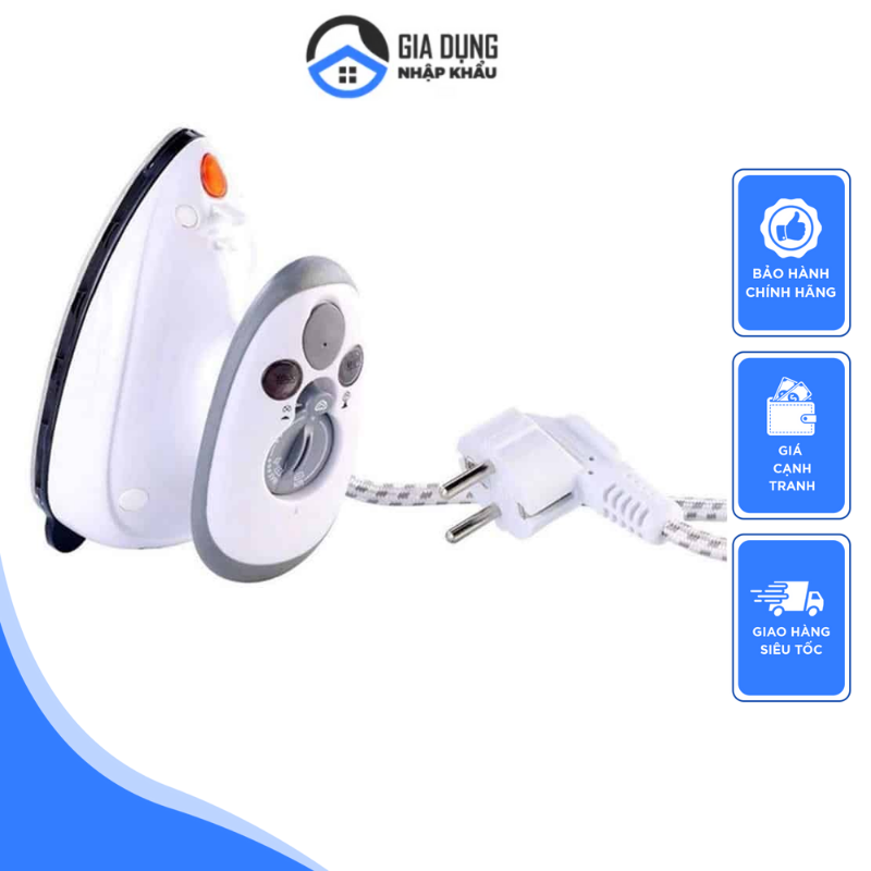 Bàn là du lịch mini cầm tay sichler 166645, bàn ủi hơi nước, công suất 450w, nhỏ gọn, tiện dụng cho di chuyển và du lịch, nhập đức, bảo hành 12 tháng
