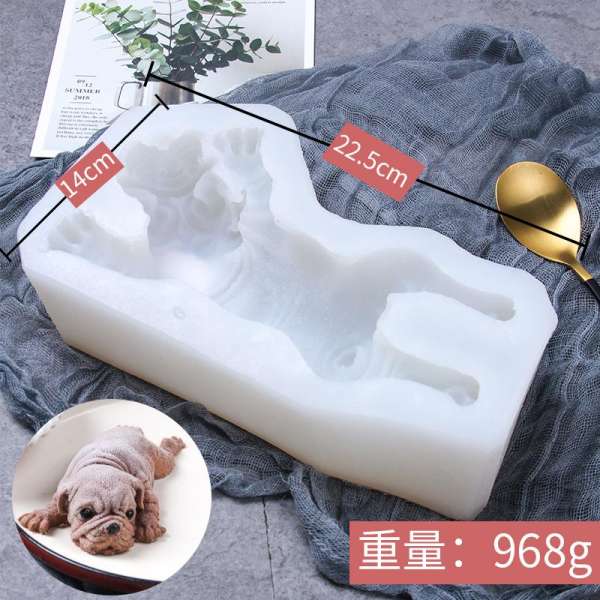 Chó Shar PEI Bánh Mousse Bộ Tạo Khuôn Hình Con Chó Màu Đỏ Bánh 3D Con Chó Sữa Nhỏ Silicone Bánh Mousse Bánh Bộ Tạo Khuôn Hình Bánh Mousse Chó Dụng Cụ Mài