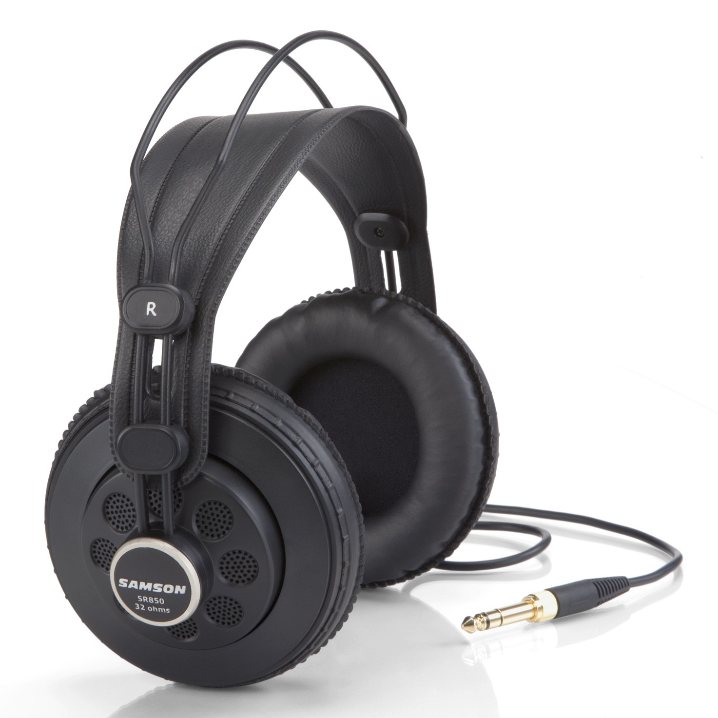 Samson SR850 Semi-Open Headphones Back Studio Reference.