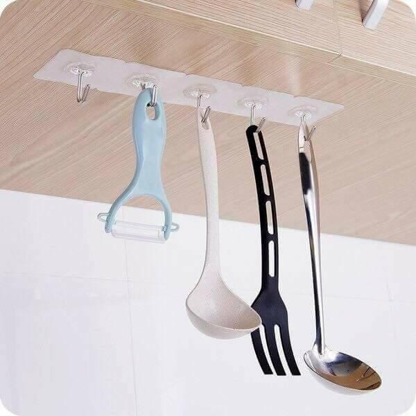Móc dán tường siêu dính trong suốt 6x6cm (40 móc)