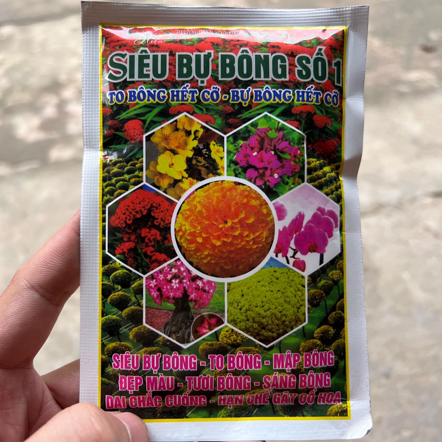 Phân bón siêu bự bông bông to hết cỡ mập nụ lâu tàn (50gr)