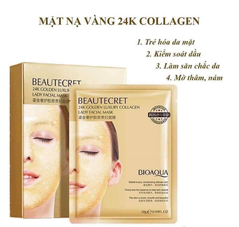 Mặt nạ vàng 24k Golden Luxury Collagen Lady Facial Mask