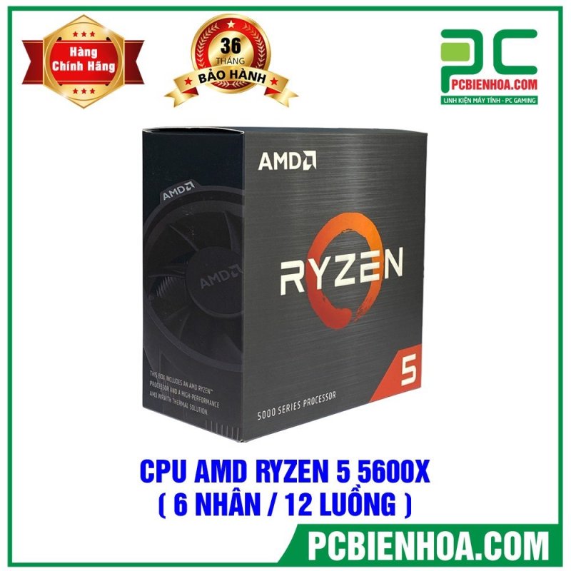 Bảng giá [Trả góp 0%]CPU AMD Ryzen 5 5600X (32MB / 3.7GHz Boost 4.6GHz / 6 nhân 12 luồng) Phong Vũ
