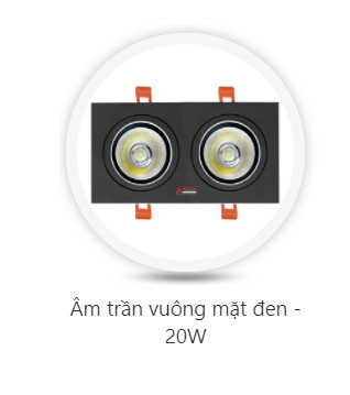 Đèn led âm trần đôi 20w asia chính hãng bảo hành 2 năm đổi 1