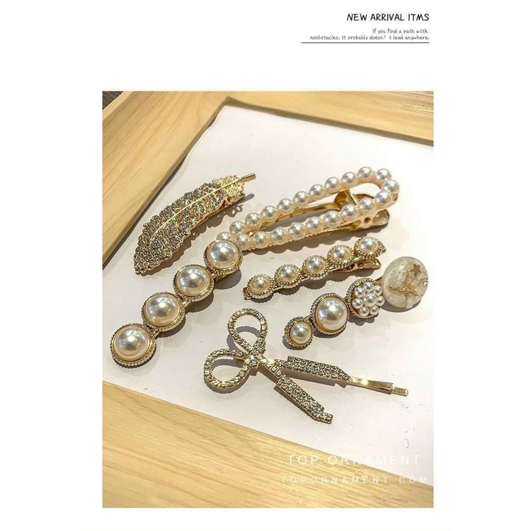 Sét kẹp tóc đính đá phong cách hàn quốc⭐sang chảnh⭐siêu xinh️️️