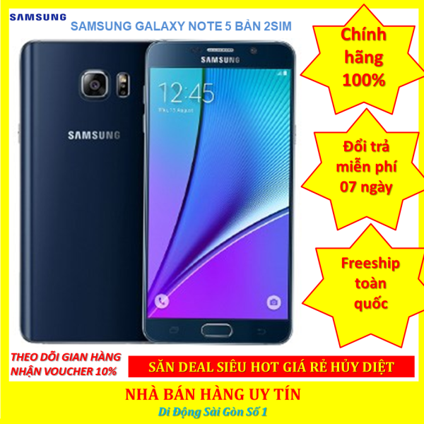 điện thoại Samsung Note 5 Bản 2sim-  Samsung Galaxy Note 5  mới CHÍNH HÃNG - chơi PUBG/Free Fire mượt