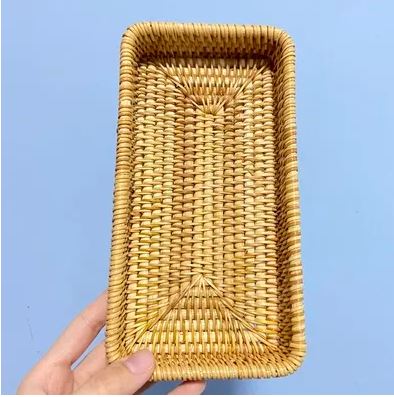 Khay đựng đồ mây tre đan, khay mây decor trang trí, chụp ảnh