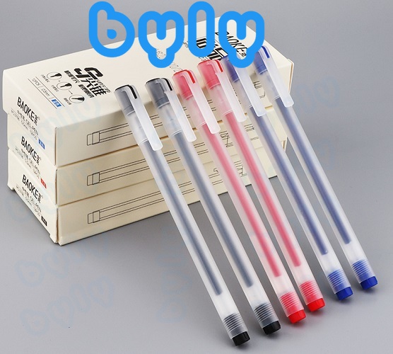 Bút gel 0.5mm Basic vỏ nhám trong suốt Baoke  PC3768