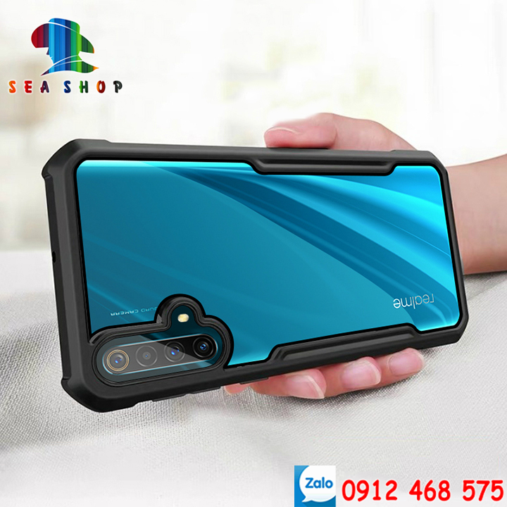Ốp lưng Realme 5, 5i, 5S, C3, C15, 6i Viền nhựa dẻo chống sốc - Mặt lưng trong suốt không bị vàng ố, bằng nhựa cứng chịu lực cho mặt kính phần lưng máy