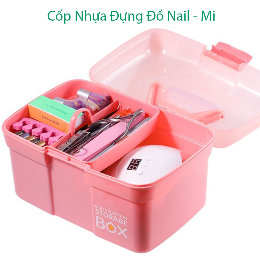 Cốp nhựa đựng đồ nail và mỹ phẩm