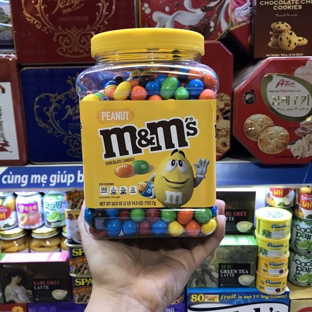 [SOCOLA MM] [HŨ VÀNG] Socola M&M Vàng Nhân Đậu Phộng 1.75kg