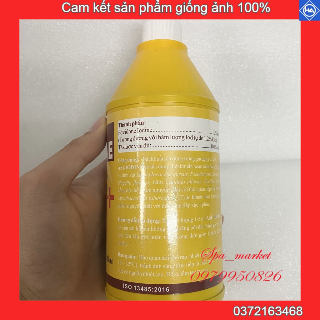 DUNG DỊCH SÁT KHUẨN CỒN ĐỎ POVIDONE CHAI 500ML