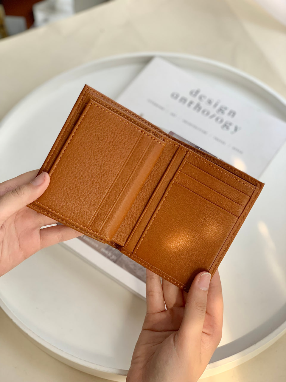 Ví nam LAGOM Da thật - Tidy Wallet Dáng đứng
