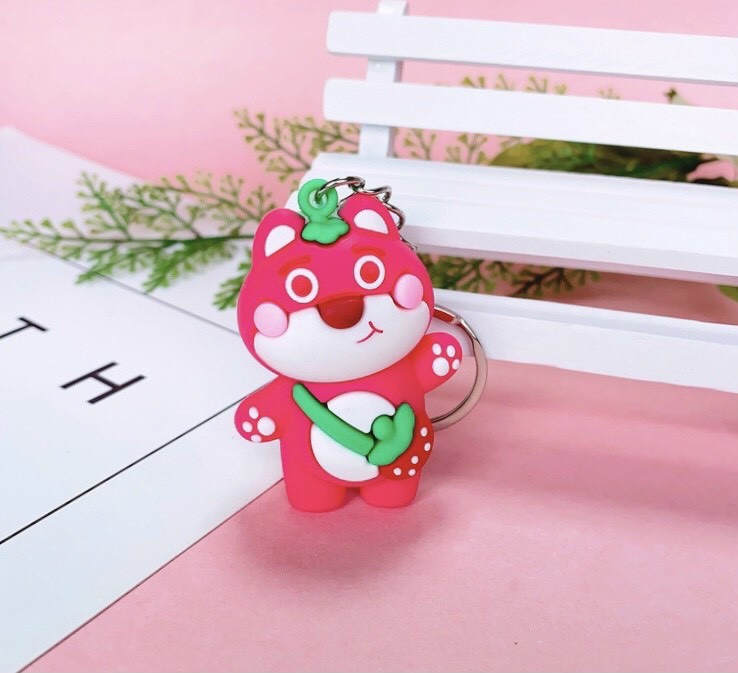 Móc khóa gấu hồng lot so