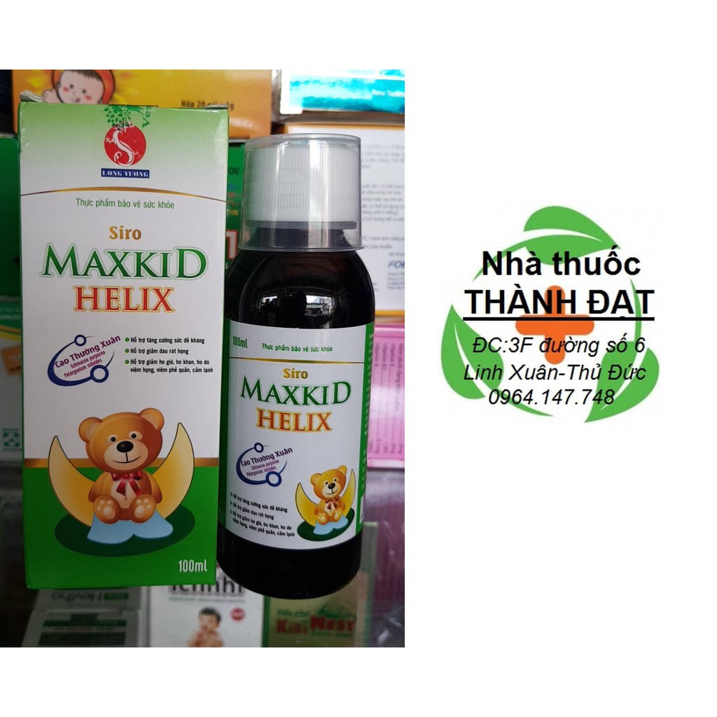 MAXKID HELIX siro hỗ trợ ho cảm cho trẻ từ 6 tháng tuổi