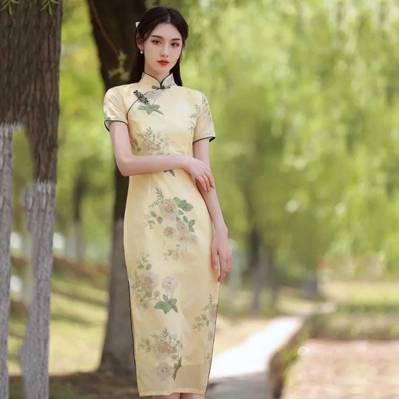 Đầm Sườn Xám Thượng Hải Siêu Xinh